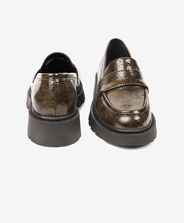 Kadın Siyah Hakiki Deri Memory Foam Taban Loafer Ayakkabı - 7