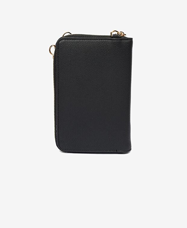 Kadın Siyah Mıknatıslı Çapraz Çanta - 4