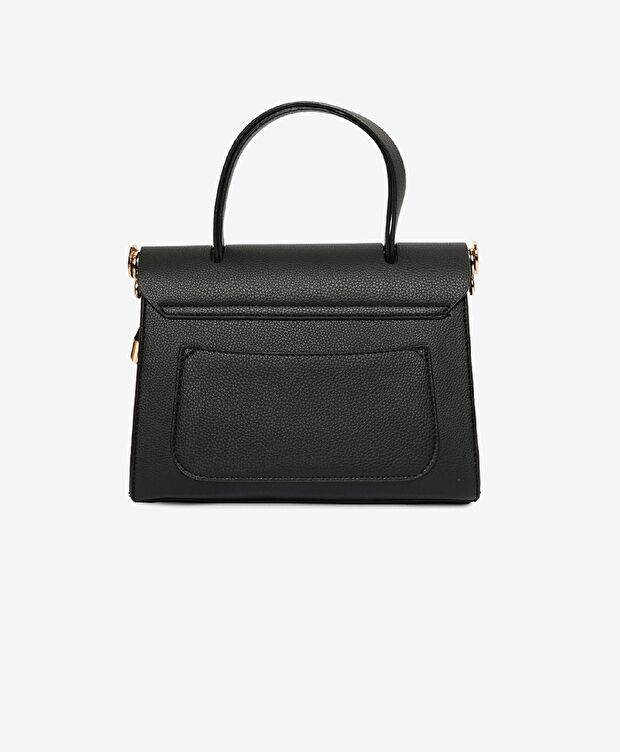 Kadın Siyah Tokalı Kol Çantası - 3