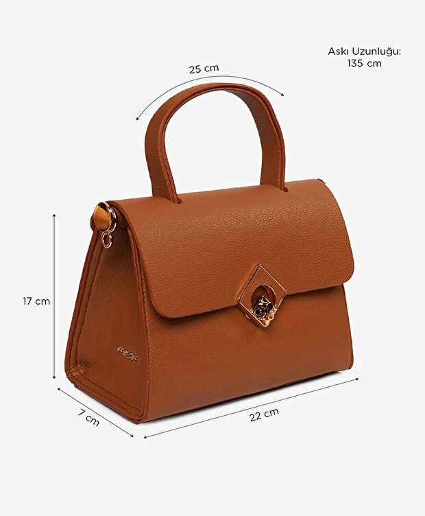 Kadın Taba Tokalı Kol Çantası - 6