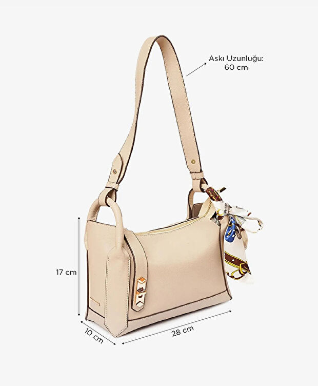 Kadın Vizon Tek Bölmeli Omuz Çantası - 6