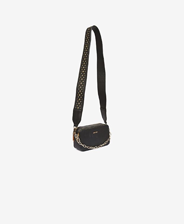 Kadın Siyah İki Bölmeli Omuz Çantası - 2