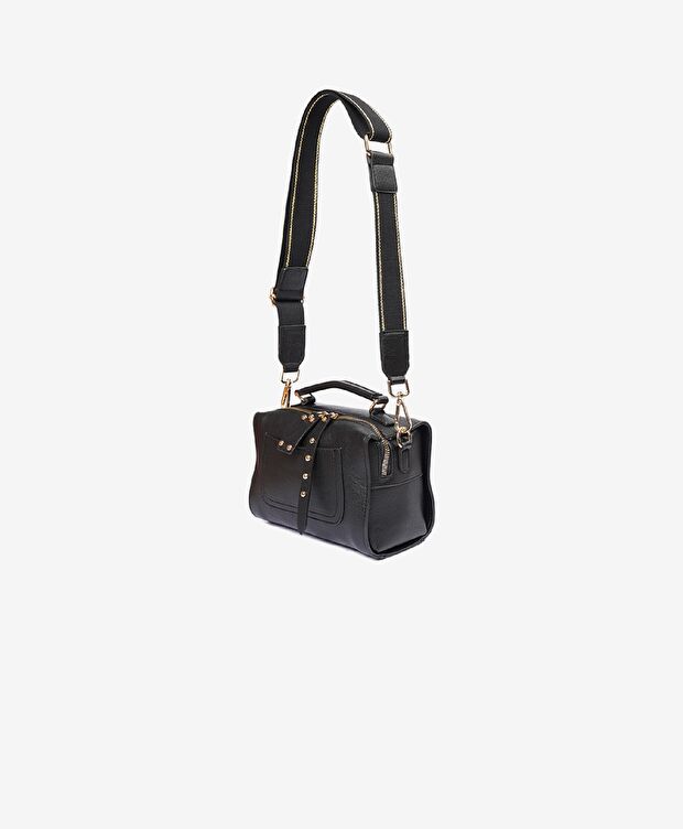 Kadın Siyah Tek Bölmeli Omuz Çantası - 3