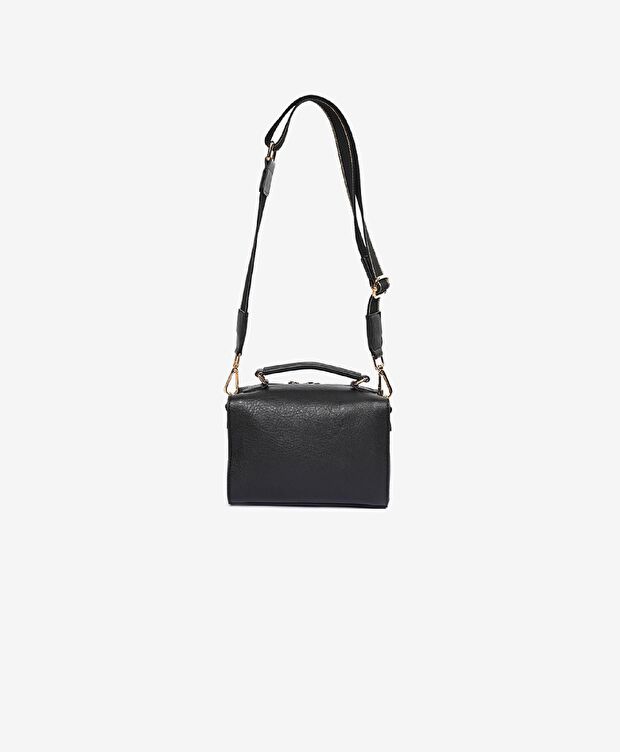 Kadın Siyah Tek Bölmeli Omuz Çantası - 4