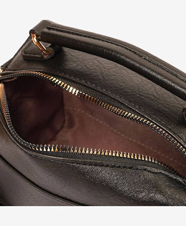 Kadın Siyah Tek Bölmeli Omuz Çantası - 5