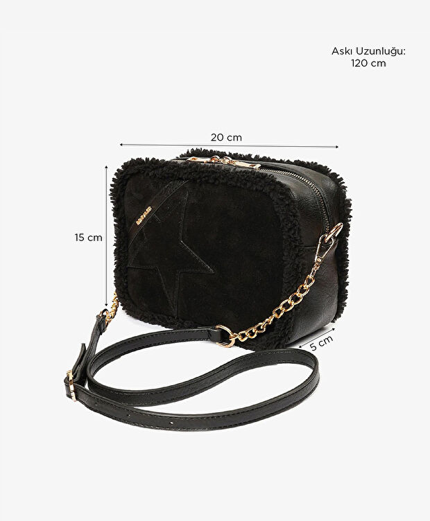 Kadın Siyah Omuz Çantası - 6