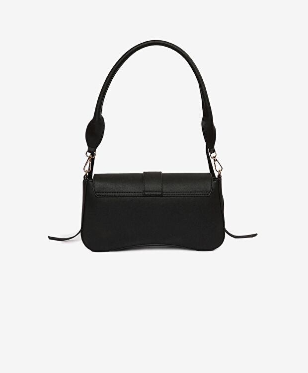 Kadın Siyah Mıknatıslı Omuz Çantası - 5