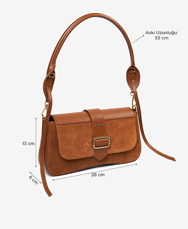 Kadın Taba Mıknatıslı Omuz Çantası - 6