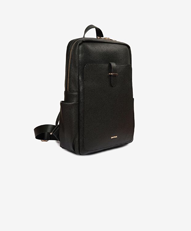 Kadın Siyah Tek Bölmeli Sırt Çantası - 3