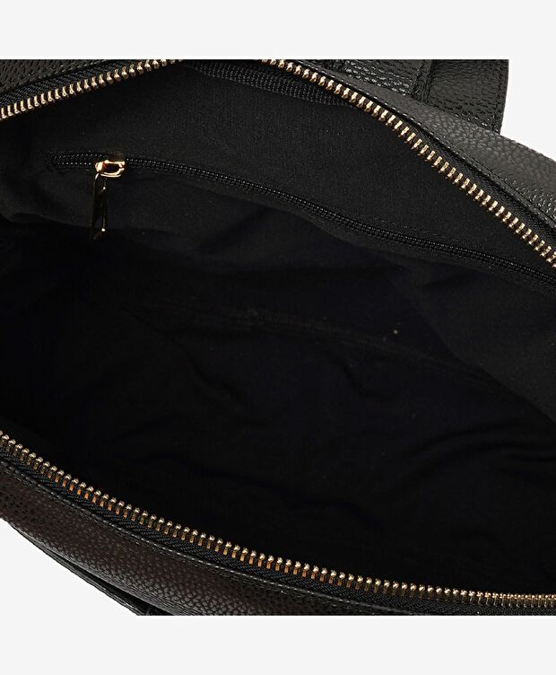 Kadın Siyah Tek Bölmeli Sırt Çantası - 5