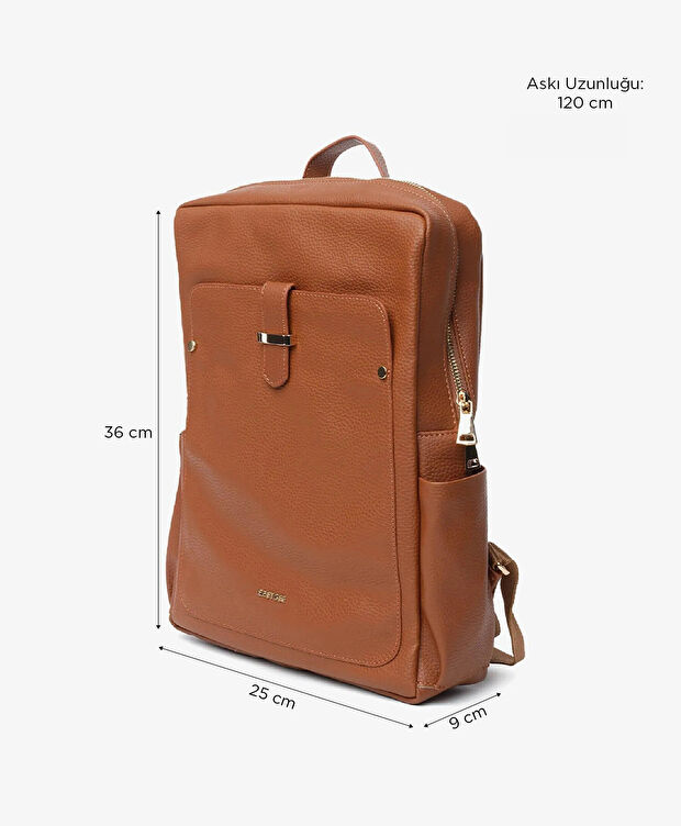 Kadın Taba Tek Bölmeli Sırt Çantası - 6