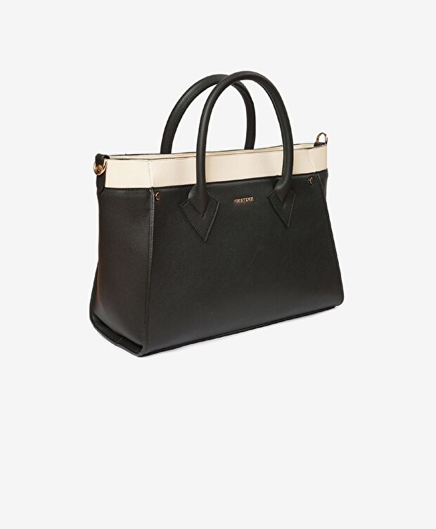 Kadın Siyah Tek Bölmeli Kol Çantası - 4