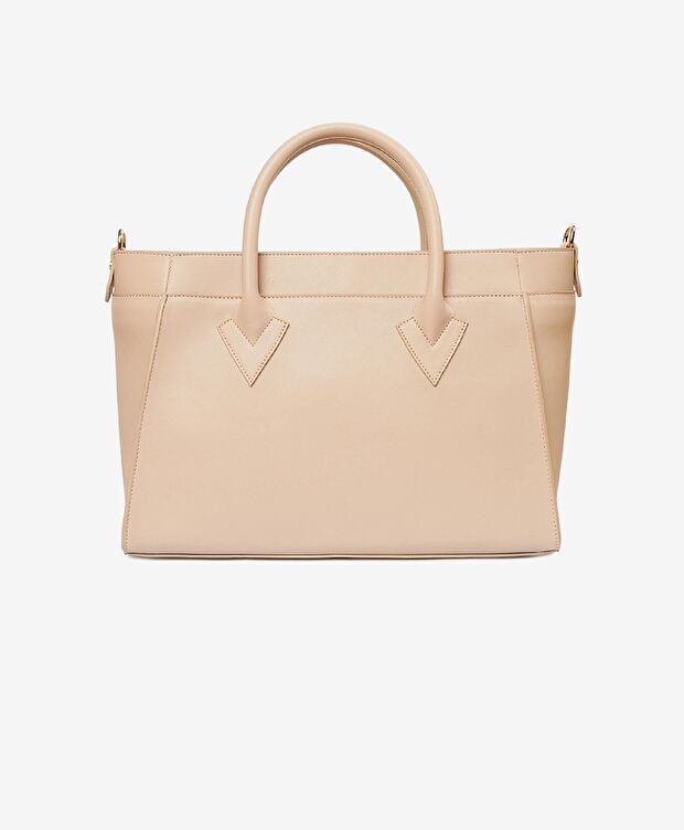 Kadın Krem Tek Bölmeli Kol Çantası - 3