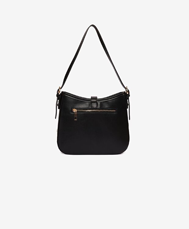 Kadın Siyah Tek Bölmeli Omuz Çantası - 4