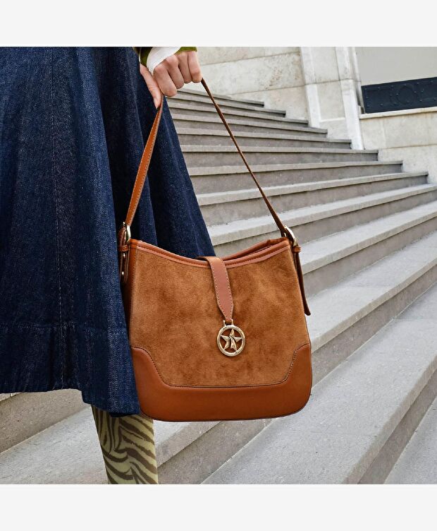 Kadın Taba Tek Bölmeli Omuz Çantası - 2