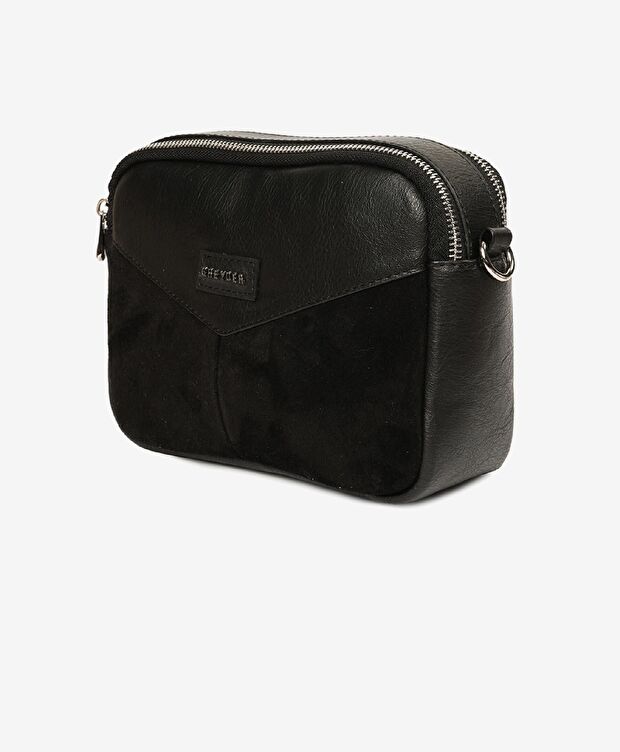 Kadın Siyah İki Bölmeli Omuz Çantası - 3