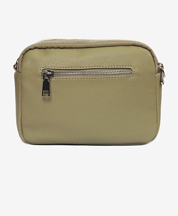 Kadın Yeşil İki Bölmeli Omuz Çantası - 4