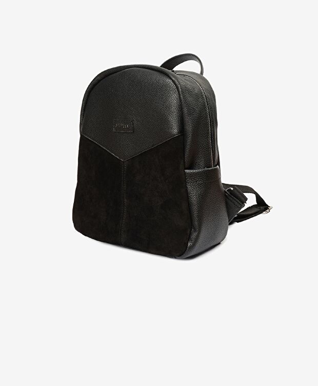 Kadın Siyah Tek Bölmeli Sırt Çantası - 2