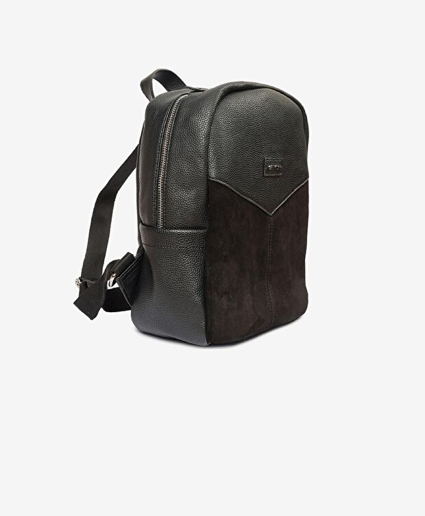 Kadın Siyah Tek Bölmeli Sırt Çantası - 3