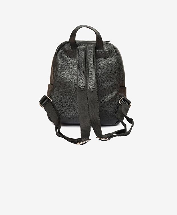 Kadın Siyah Tek Bölmeli Sırt Çantası - 4