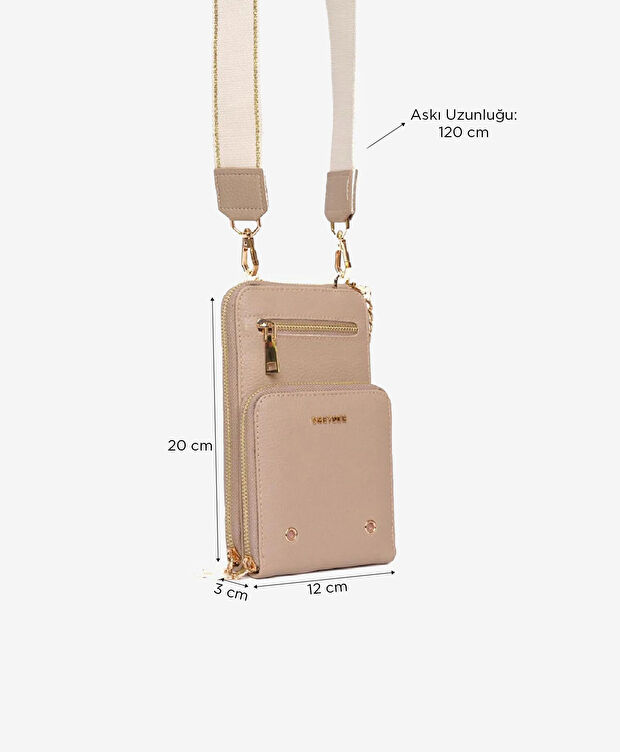 Kadın Vizon Tek Bölmeli Çapraz Çanta - 7
