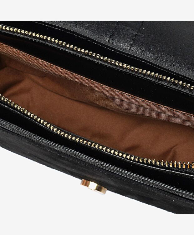 Kadın Siyah Mıknatıslı Omuz Çantası - 5