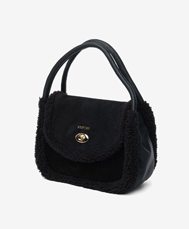 Kadın Siyah Tokalı Kol Çantası - 4