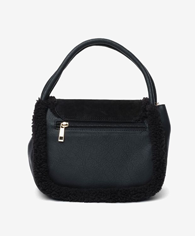 Kadın Siyah Tokalı Kol Çantası - 5