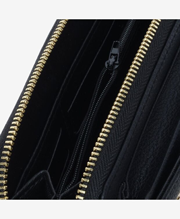 Kadın Siyah Tokalı Çapraz Çanta - 5