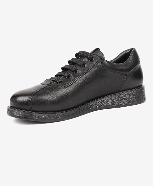 Kadın Siyah Hakiki Deri Comfort Ayakkabı - 2