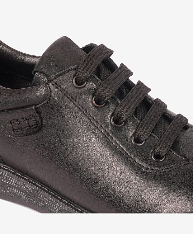 Kadın Siyah Hakiki Deri Comfort Ayakkabı - 4