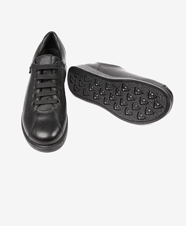 Kadın Siyah Hakiki Deri Comfort Ayakkabı - 5