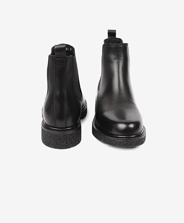 Kadın Siyah Hakiki Deri Chelsea Bot - 6