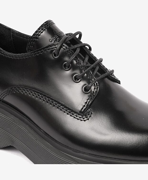 Kadın Siyah Hakiki Deri Memory Foam Taban Casual Ayakkabı - 5