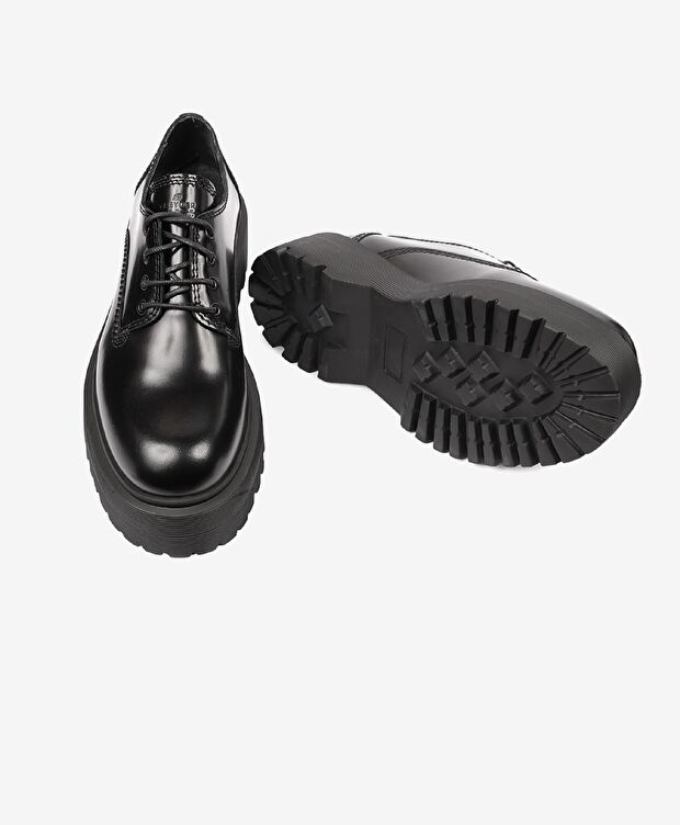 Kadın Siyah Hakiki Deri Memory Foam Taban Casual Ayakkabı - 6