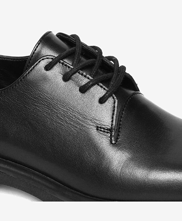 Kadın Siyah Hakiki Deri Klasik Ayakkabı - 4