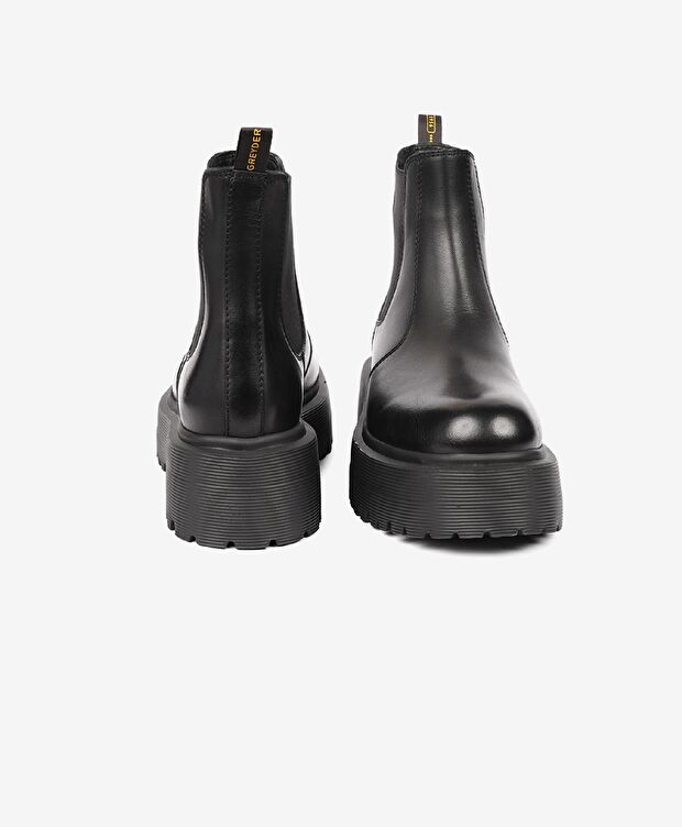 Kadın Siyah Hakiki Deri Memory Foam Taban Chelsea Bot - 6
