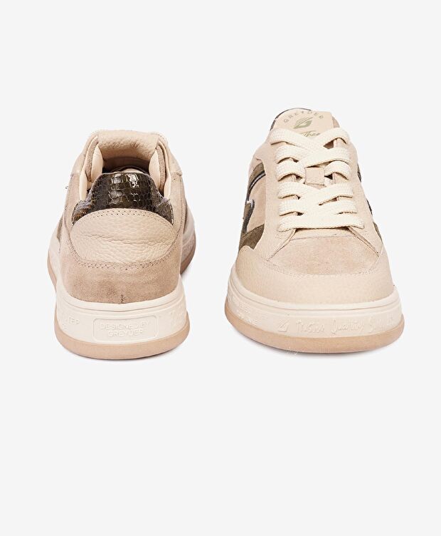 Kadın Vizon Hakiki Deri Sneaker Ayakkabı - 7