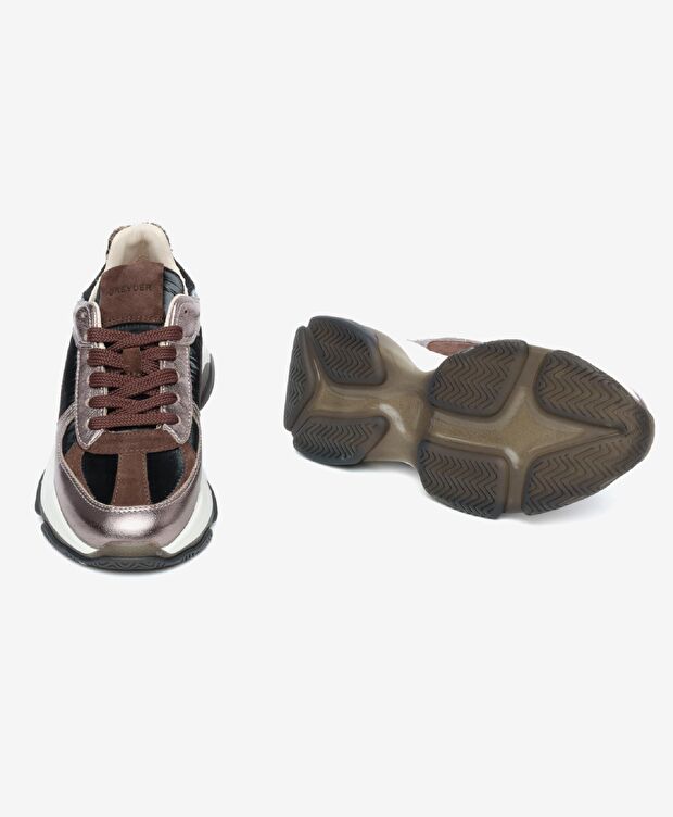 Kadın Bronz Hakiki Deri Spor Ayakkabı - 6