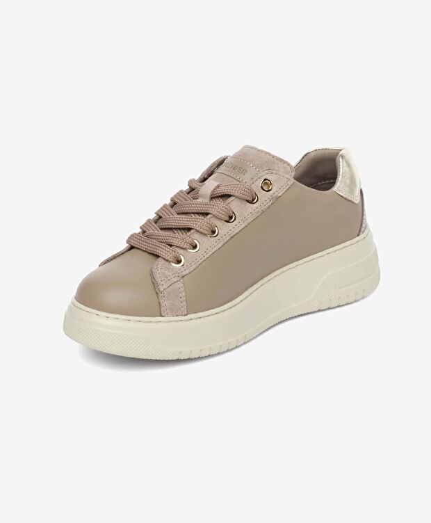 Kadın Vizon Hakiki Deri Memory Foam Taban  Spor Ayakkabı - 3