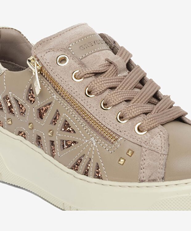 Kadın Vizon Hakiki Deri Memory Foam Taban Spor Ayakkabı - 5