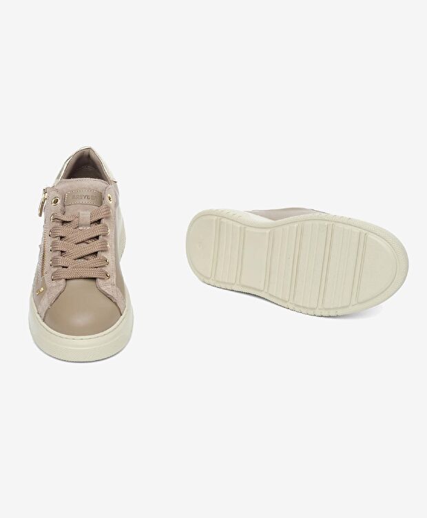 Kadın Vizon Hakiki Deri Memory Foam Taban  Spor Ayakkabı - 6