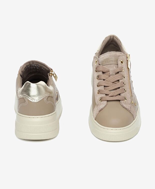 Kadın Vizon Hakiki Deri Memory Foam Taban  Spor Ayakkabı - 7