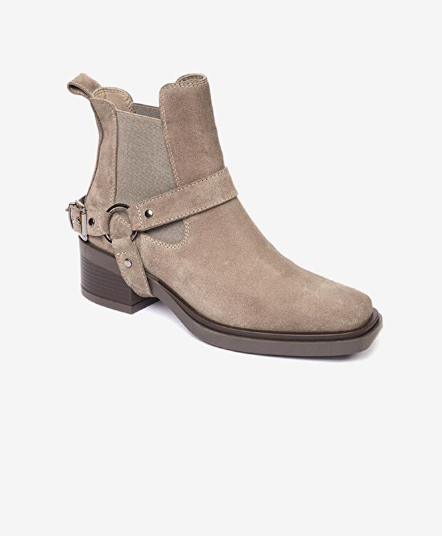 Kadın Vizon Süet Hakiki Deri Chelsea Bot - 2