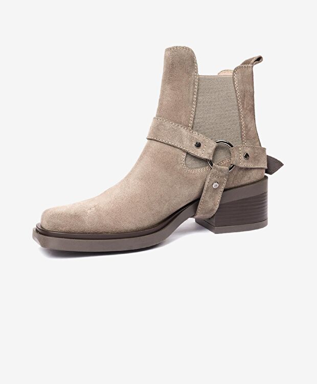 Kadın Vizon Süet Hakiki Deri Chelsea Bot - 6