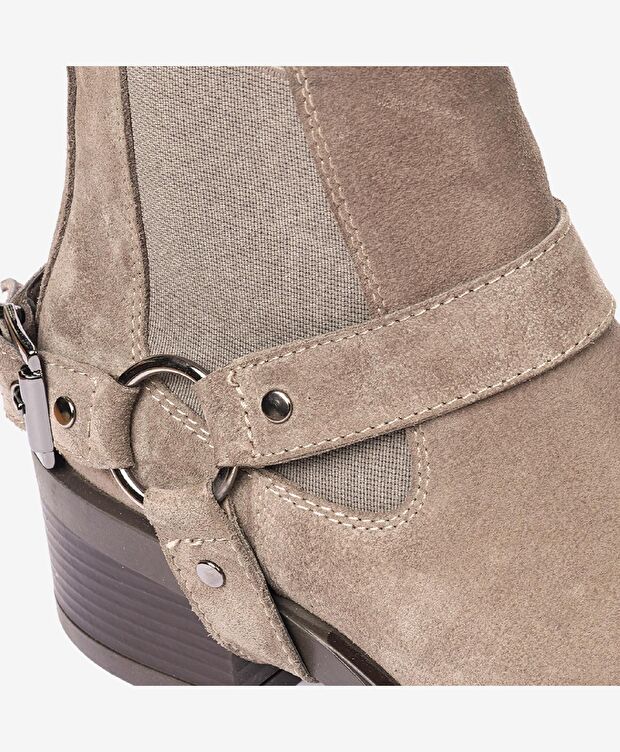 Kadın Vizon Süet Hakiki Deri Chelsea Bot - 7