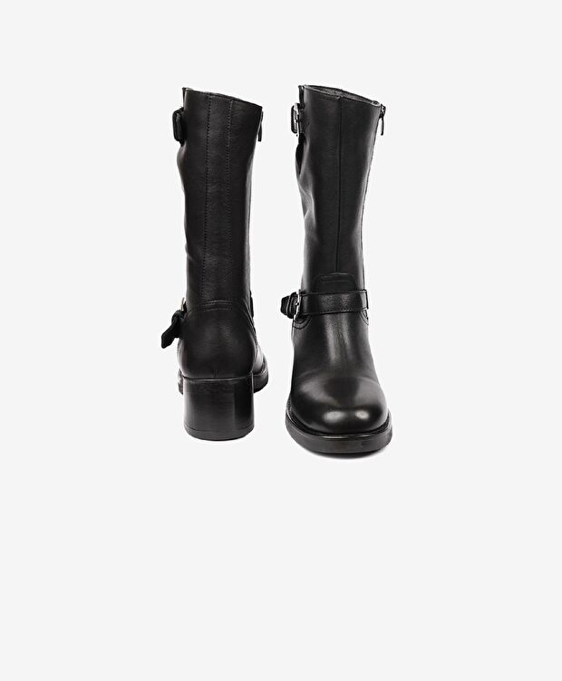 Kadın Siyah Hakiki Deri Günlük Bot - 7