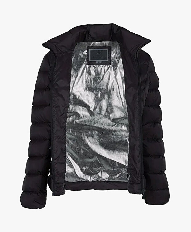 Kadın Siyah Suya Dayanıklı Kaz Tüyü Mont - 4