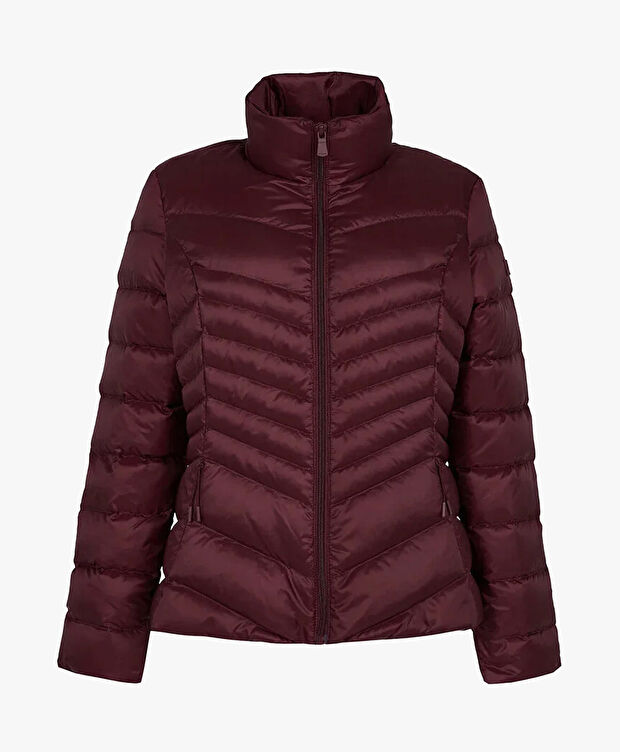 Kadın Bordo Suya Dayanıklı Kaz Tüyü Mont - 1