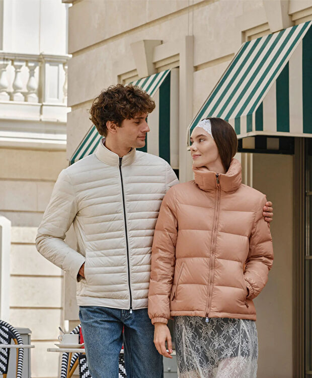 Kadın Parlak Pudra Suya Dayanıklı Kaz Tüyü Mont - 10